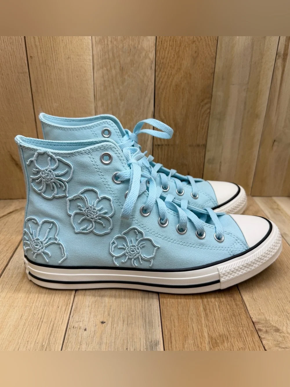 Converse Chuck Taylor All Star Hi Rained Out/Egret Wmns 9.5 Embroidered Floral